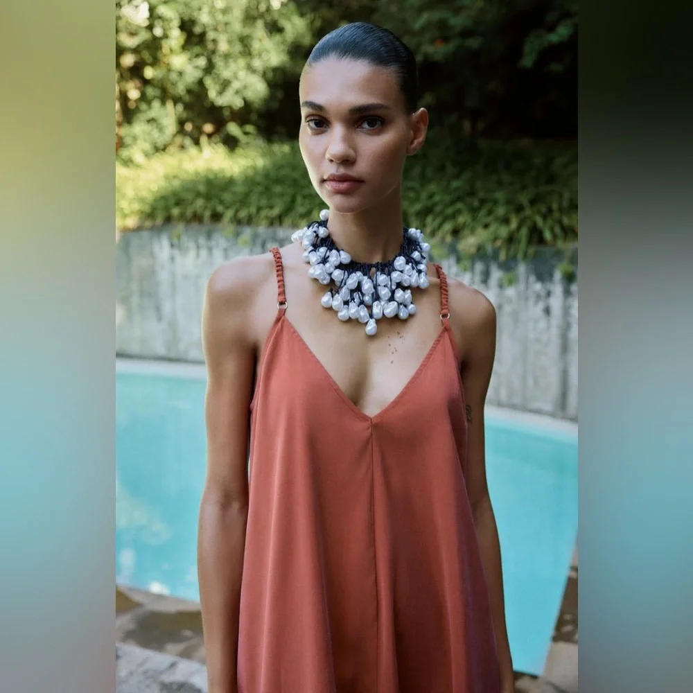 Slip Maxi Dress in Terracotta — Women - Picture 3 of 13
